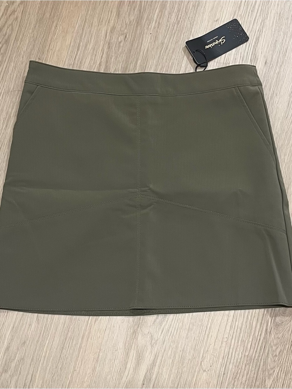 Shinestar Olive Green Mini Skort